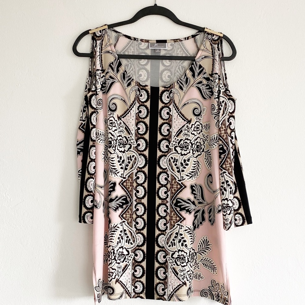 Cold Shoulder Long Sleeve Blouse